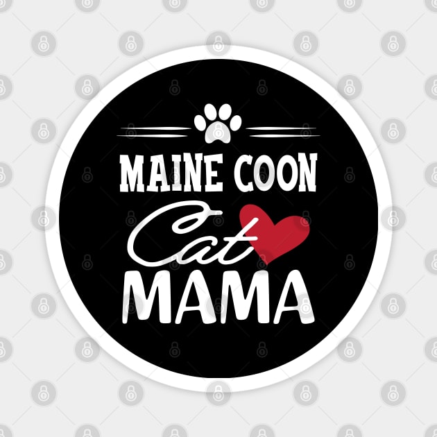 Maine Coon Cat Mama Magnet by KC Happy Shop